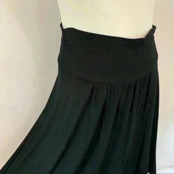 Three dots black a-line mid-length skirt - Picture 4 of 6